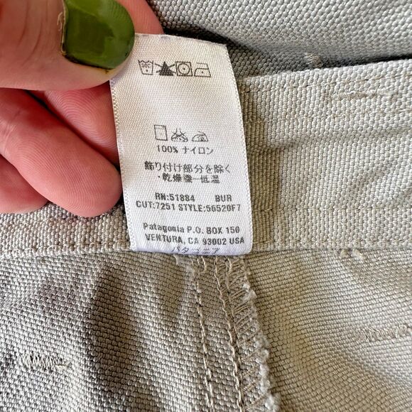 Patagonia Workender Canvas Khaki Pants Mens 31 Short Abrasion Resistant Burlap - Picture 10 of 13